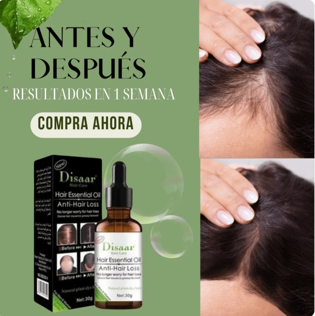 ACEITE ANTICAIDA Y CRECIMIENTO CAPILAR + SHAMPOO DISAAR DE REGALO🎁